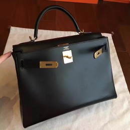 Black Kelly 32 Palladium Hardware Bag