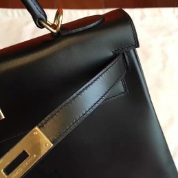 Black Kelly 32 Palladium Hardware Bag