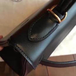 Black Kelly 32 Palladium Hardware Bag