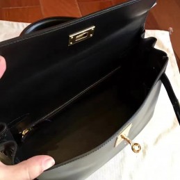 Black Kelly 32 Palladium Hardware Bag
