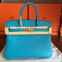 Turquoise Birkin 30 Gold Hardware Bag