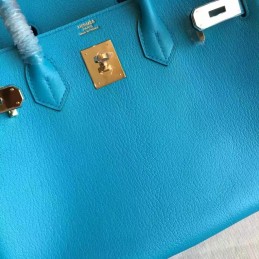 Turquoise Birkin 30 Gold Hardware Bag