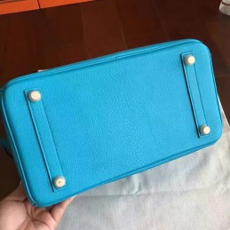 Turquoise Birkin 30 Gold Hardware Bag