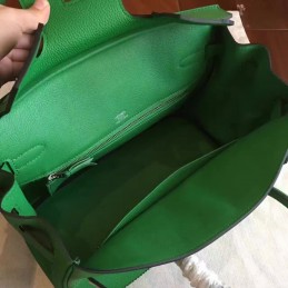Green Birkin 30 Palladium Hardware Bag