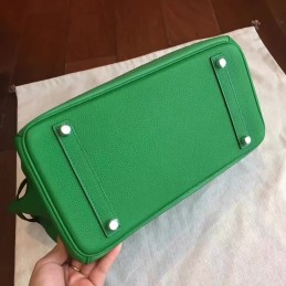 Green Birkin 30 Palladium Hardware Bag