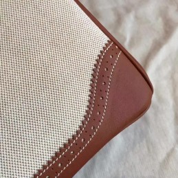 Canvas Brown Birkin 35 Palladium Hardware Bag