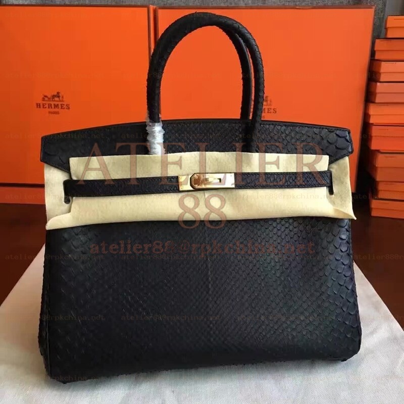 Black Beige Crocodile Leather Kelly 35 Gold Hardware Bag