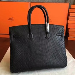 Black Beige Crocodile Leather Kelly 35 Gold Hardware Bag