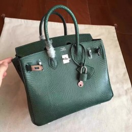 Green Crocodile Leather Birkin 30 Palladium Hardware Bag
