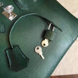 Green Crocodile Leather Birkin 30 Palladium Hardware Bag