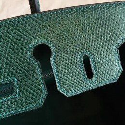Green Crocodile Leather Birkin 30 Palladium Hardware Bag