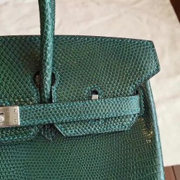 Green Crocodile Leather Birkin 30 Palladium Hardware Bag