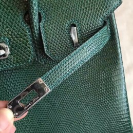 Green Crocodile Leather Birkin 30 Palladium Hardware Bag