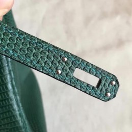 Green Crocodile Leather Birkin 30 Palladium Hardware Bag