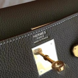 Taupe Kelly 32 Gold Hardware Bag