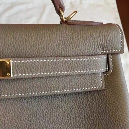 Taupe Kelly 32 Gold Hardware Bag