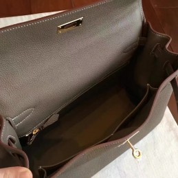 Taupe Kelly 32 Gold Hardware Bag