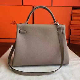 Taupe Kelly 32 Palladium Hardware Bag