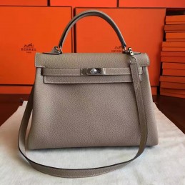 Taupe Kelly 32 Palladium Hardware Bag