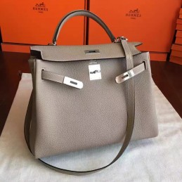 Taupe Kelly 32 Palladium Hardware Bag