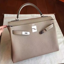 Taupe Kelly 32 Palladium Hardware Bag