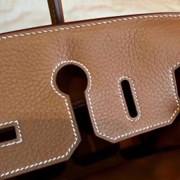 Tan Birkin 30 Smooth Leather Palladium Hardware Bag