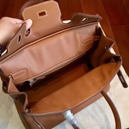 Tan Birkin 30 Smooth Leather Palladium Hardware Bag