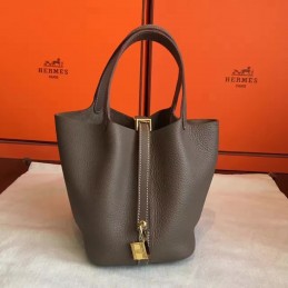Taupe Picotin Lock 22 Bag