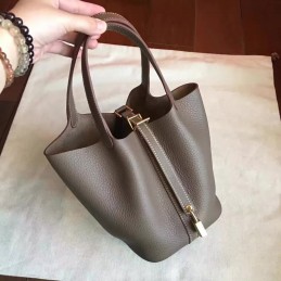 Taupe Picotin Lock 22 Bag