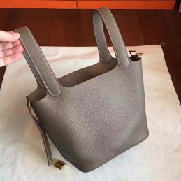 Taupe Picotin Lock 22 Bag