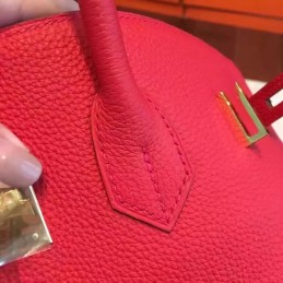 Red Beige Birkin 35 Gold Hardware Bag