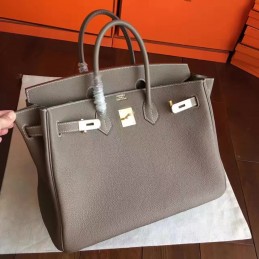Taupe Birkin 35 Gold Hardware Bag