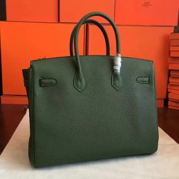 Green Birkin 35 Gold Hardware Bag