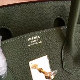 Green Birkin 35 Gold Hardware Bag