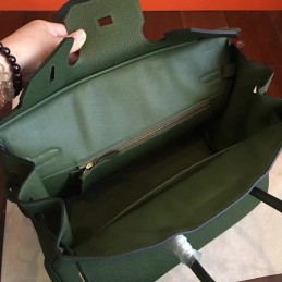 Green Birkin 35 Gold Hardware Bag