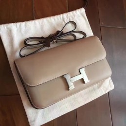 Beige Constance Elan Palladium Hardware Bag