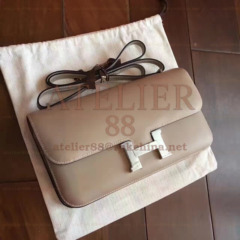 Beige Constance Elan Palladium Hardware Bag