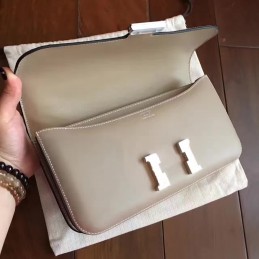 Beige Constance Elan Palladium Hardware Bag
