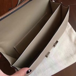 Beige Constance Elan Palladium Hardware Bag
