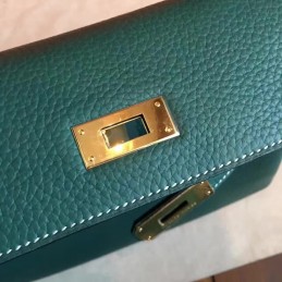 Green Kelly 28 Palladium Hardware Bag