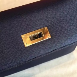 Navy Beige Kelly 28 Gold Hardware Bag