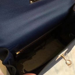 Navy Beige Kelly 28 Gold Hardware Bag