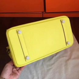 Yellow Birkin 30 Palladium Hardware Bag