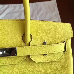 Yellow Birkin 30 Palladium Hardware Bag
