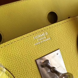 Yellow Birkin 30 Palladium Hardware Bag