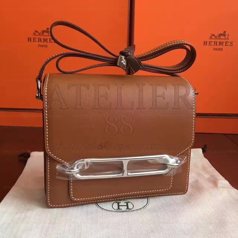 Brown Roulis 18 Bag Palladium Chain