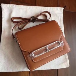 Brown Roulis 18 Bag Palladium Chain