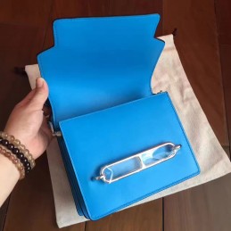 Blue Roulis 18 Bag Palladium Chain