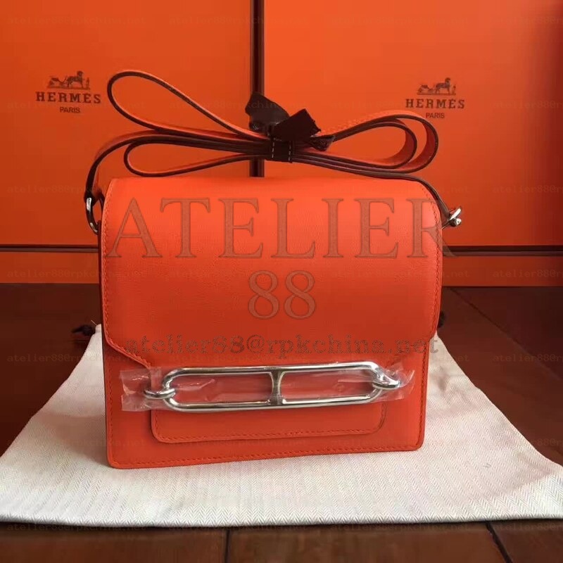 Orange Roulis 18 Bag Palladium Chain