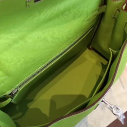 Lime Green Kelly 32 Palladium Hardware Bag